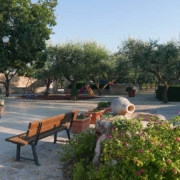 Scorcio di piazzale con vista giostrine Agriturismo Regno di Marzagaglia Gioia del Colle